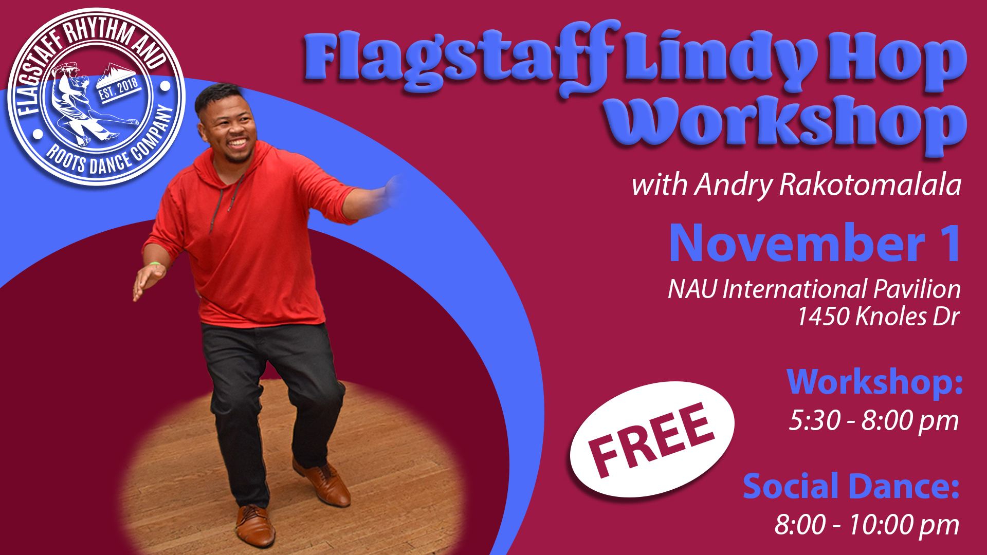 Flagstaff Lindy Hop Workshop with Andry Rakotomalala